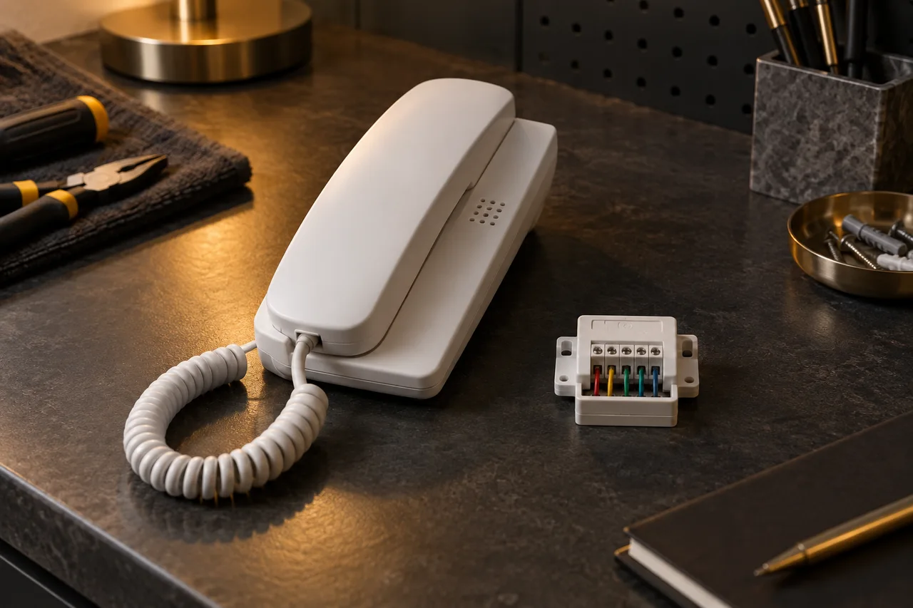 Interfone de parede e terminal de conexão
